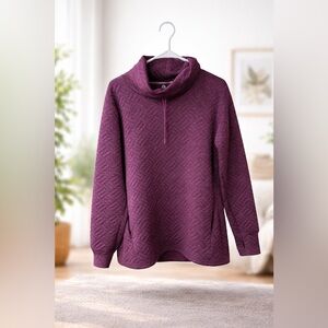 RBX Women’s Quilted Cowl Neck Pullover Sweater